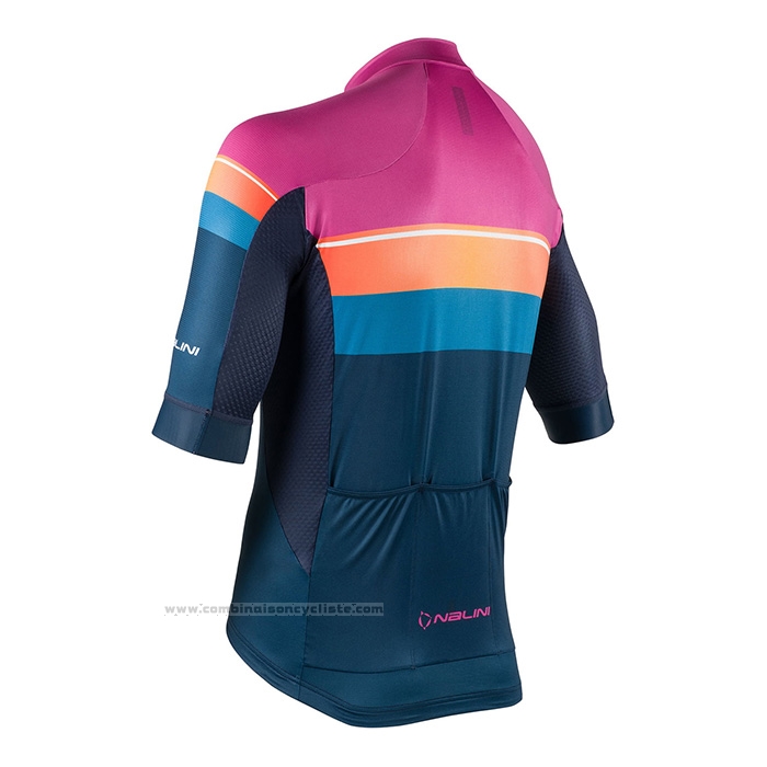 2022 Maillot Cyclisme Nalini Violet Manches Courtes et Cuissard