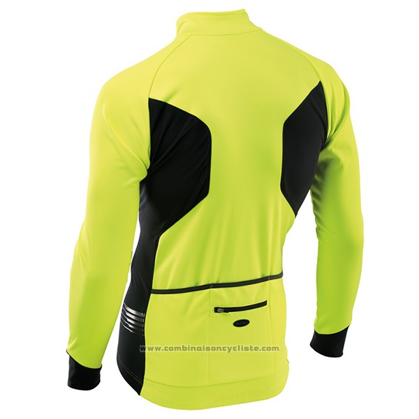 2017 Maillot Cyclisme Nalini Northwave Ml Jaune et Noir Manches Longues et Cuissard