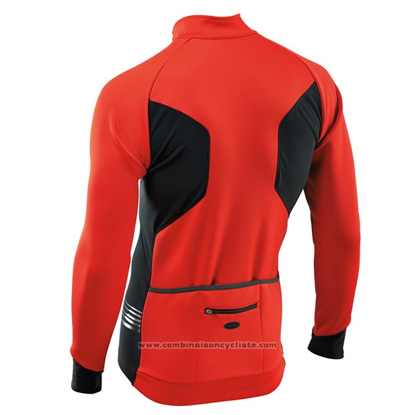 2017 Maillot Cyclisme Nalini Northwave Ml Rouge et Noir Manches Longues et Cuissard