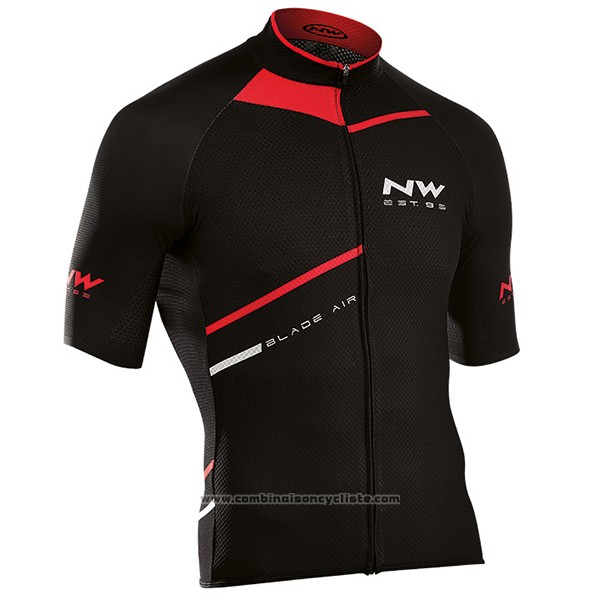 2017 Maillot Cyclisme Northwave Blade Air Noir et Rouge Manches Courtes et Cuissard