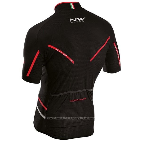 2017 Maillot Cyclisme Northwave Blade Air Noir et Rouge Manches Courtes et Cuissard