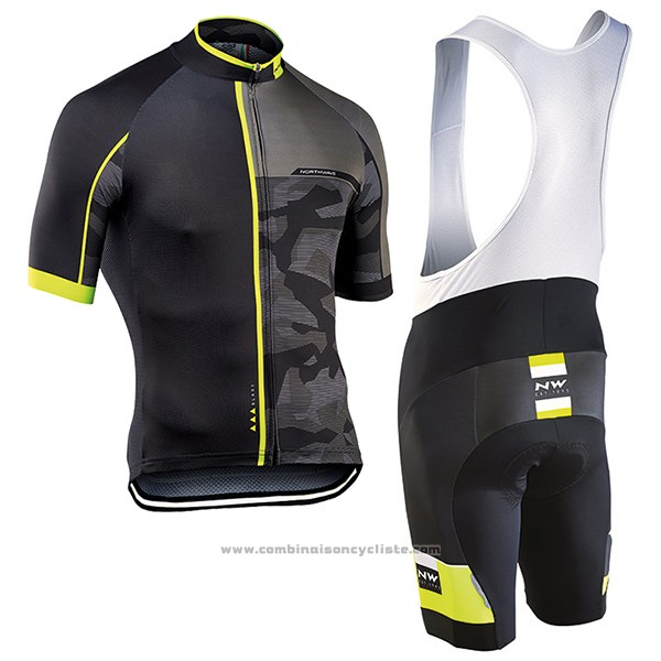 2017 Maillot Cyclisme Northwave Blade Noir Manches Courtes et Cuissard