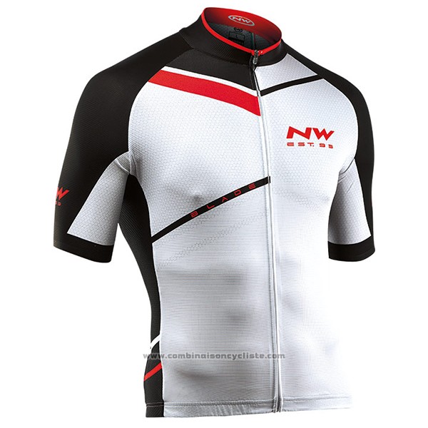 2017 Maillot Cyclisme Northwave Blanc Manches Courtes et Cuissard
