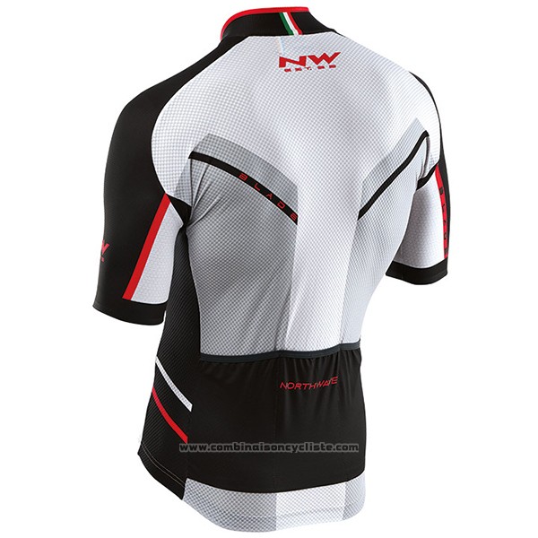 2017 Maillot Cyclisme Northwave Blanc Manches Courtes et Cuissard