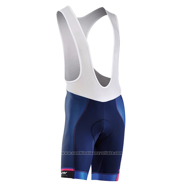 2017 Maillot Cyclisme Northwave Extreme Rouge et Bleu Manches Courtes et Cuissard