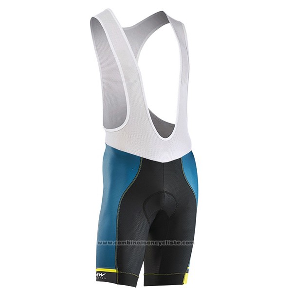 2017 Maillot Cyclisme Northwave Extreme Vert et Bleu Manches Courtes et Cuissard