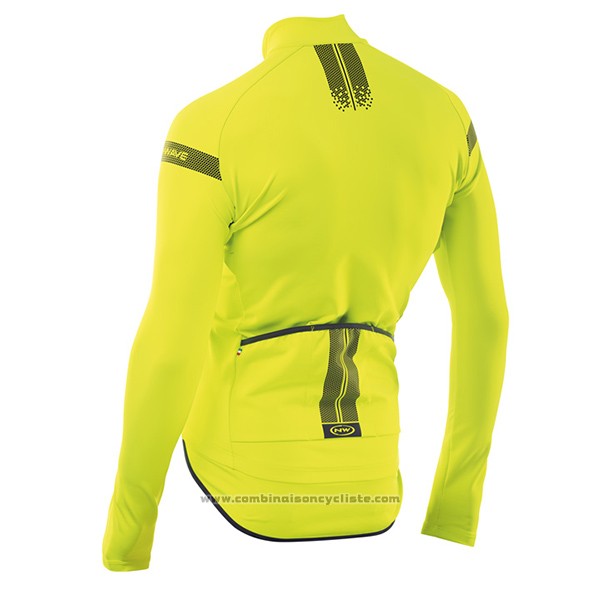 2017 Maillot Cyclisme Northwave Ml Jaune Manches Longues et Cuissard