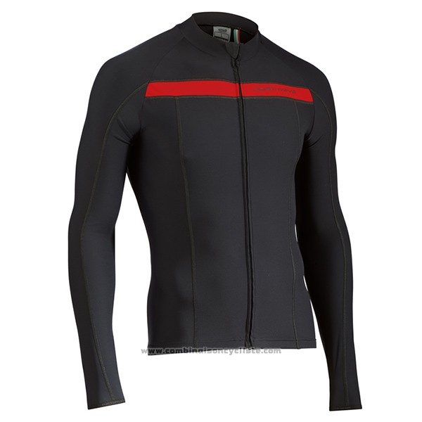 2017 Maillot Cyclisme Northwave Ml Noir Manches Longues et Cuissard