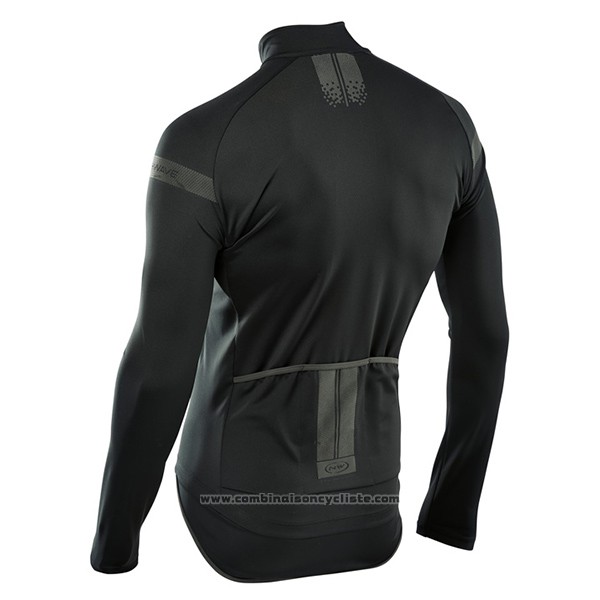 2017 Maillot Cyclisme Northwave Ml Profond Noir Manches Longues et Cuissard