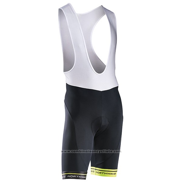 2017 Maillot Cyclisme Northwave Noir et Vert Manches Courtes et Cuissard
