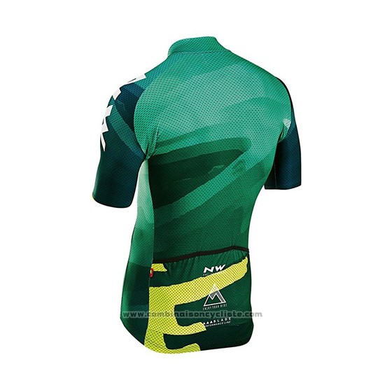 2018 Maillot Cyclisme Northwave Blade Vert Manches Courtes et Cuissard