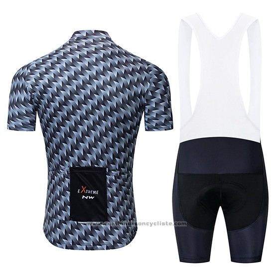 2019 Maillot Cyclisme Northwave Gris Orange Manches Courtes et Cuissard