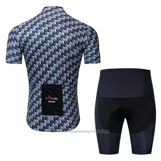 2019 Maillot Cyclisme Northwave Gris Orange Manches Courtes et Cuissard