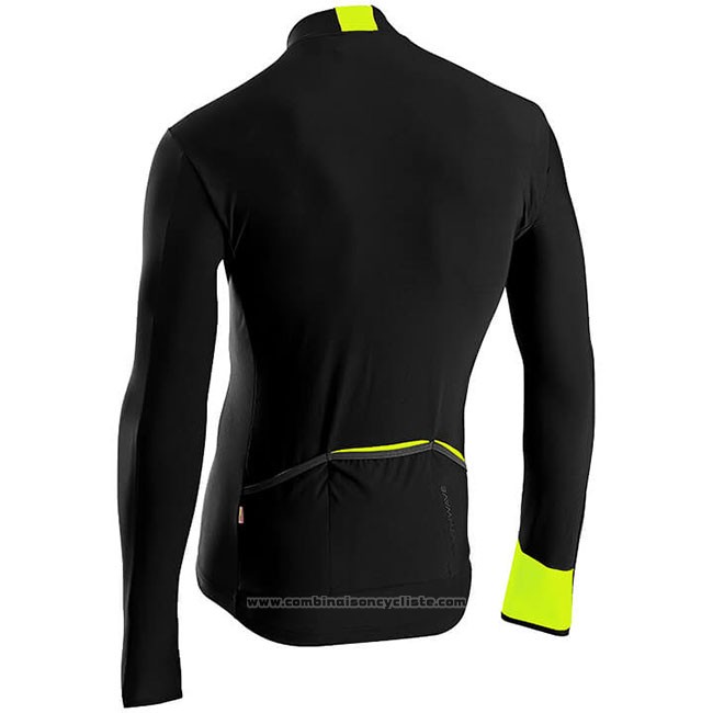 Maillot Cyclisme Northwave Noir Jaune Manches Longues et Cuissard
