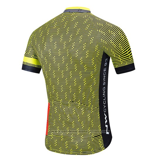 2020 Maillot Cyclisme Northwave Jaune Noir Blanc Manches Courtes et Cuissard