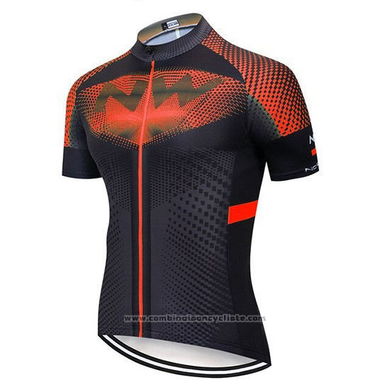 2020 Maillot Cyclisme Northwave Noir Orange Manches Courtes et Cuissard