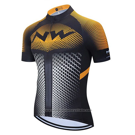 2020 Maillot Cyclisme Northwave Orange Noir Manches Courtes et Cuissard