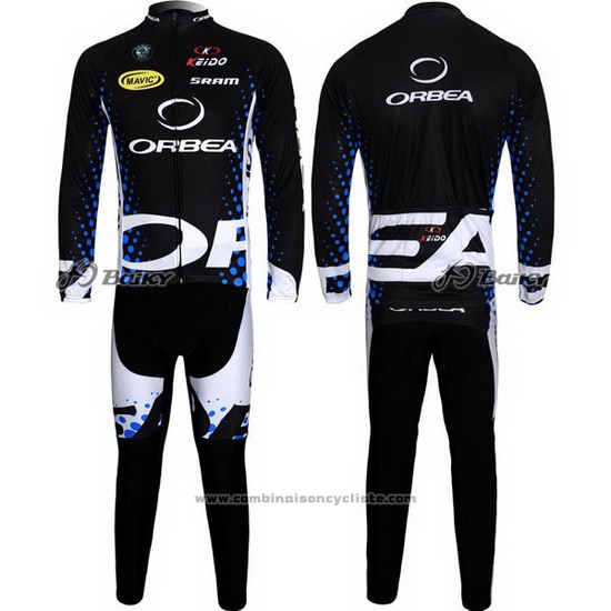 2013 Maillot Cyclisme Orbea Noir Manches Longues et Cuissard