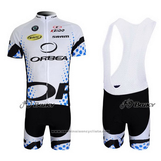 2013 Maillot Cyclisme Orbea Noir et Blanc Manches Courtes et Cuissard