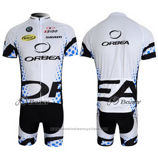 2013 Maillot Cyclisme Orbea Noir et Blanc Manches Courtes et Cuissard