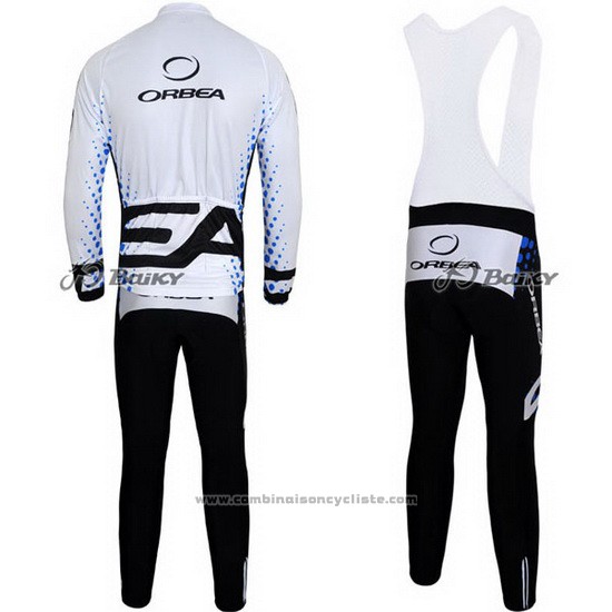 2013 Maillot Cyclisme Orbea Noir et Blanc Manches Longues et Cuissard
