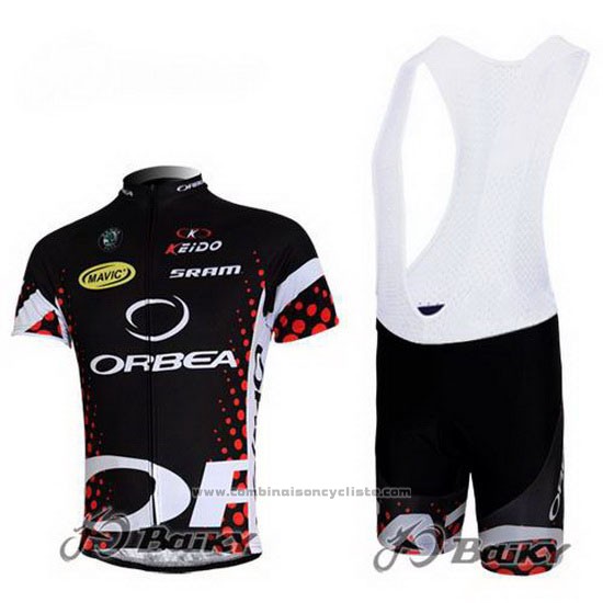 2013 Maillot Cyclisme Orbea Noir et Rouge Manches Courtes et Cuissard