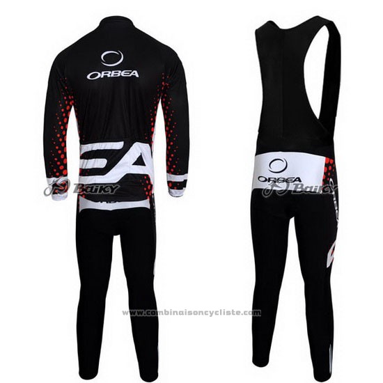 2013 Maillot Cyclisme Orbea Noir et Rouge Manches Longues et Cuissard