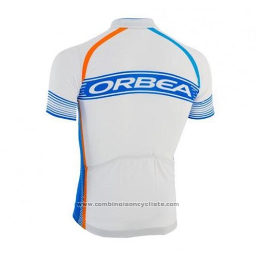 2015 Maillot Cyclisme Orbea Azur et Blanc Manches Courtes et Cuissard