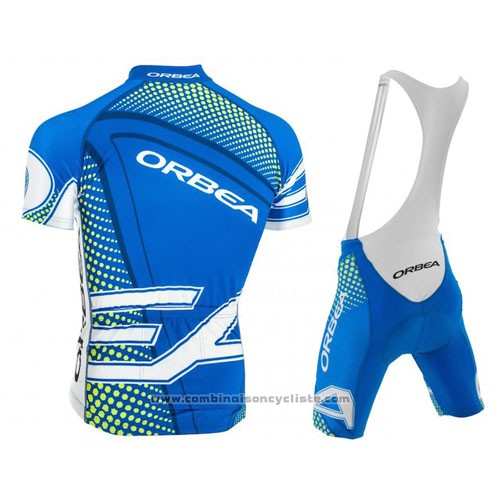 2015 Maillot Cyclisme Orbea Azur et Noir Manches Courtes et Cuissard