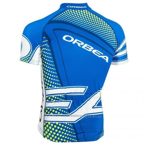 2015 Maillot Cyclisme Orbea Azur et Noir Manches Courtes et Cuissard