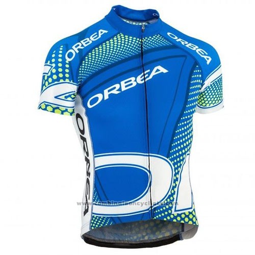 2015 Maillot Cyclisme Orbea Azur et Noir Manches Courtes et Cuissard