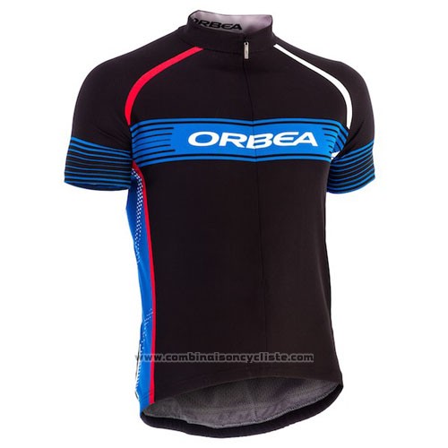 2015 Maillot Cyclisme Orbea Noir et Azur Manches Courtes et Cuissard