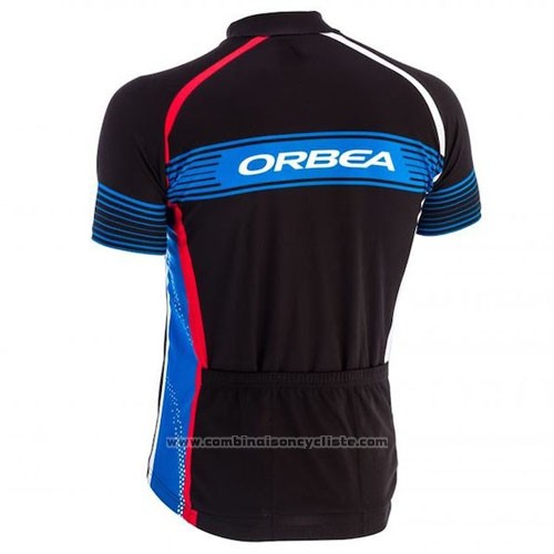 2015 Maillot Cyclisme Orbea Noir et Azur Manches Courtes et Cuissard