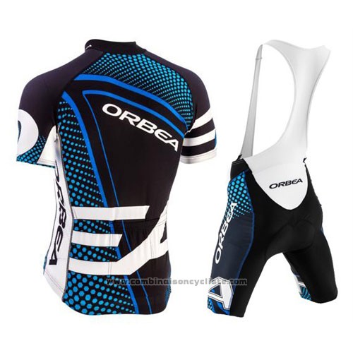 2015 Maillot Cyclisme Orbea Noir et Bleu Manches Courtes et Cuissard