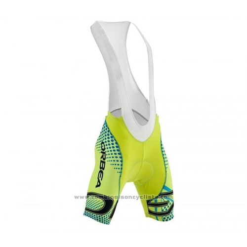 2015 Maillot Cyclisme Orbea Noir et Jaune Manches Courtes et Cuissard