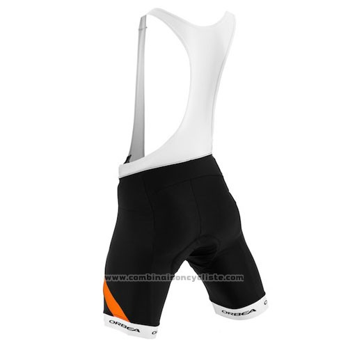 2015 Maillot Cyclisme Orbea Noir et Orange Manches Courtes et Cuissard