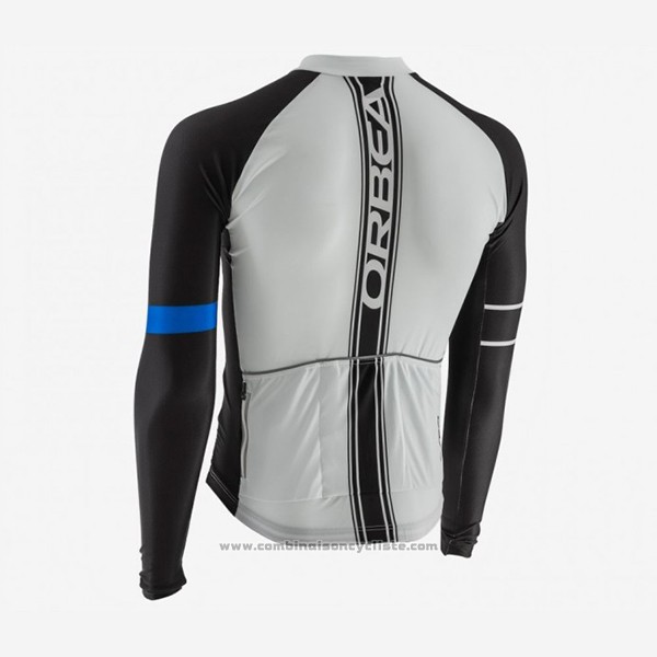 2017 Maillot Cyclisme Orbea Noir et Blanc Manches Longues et Cuissard
