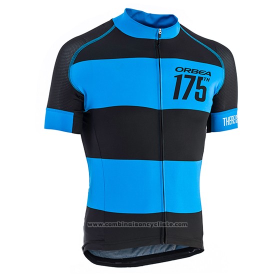 2017 Maillot Cyclisme Orbea Noir et Bleu Manches Courtes et Cuissard
