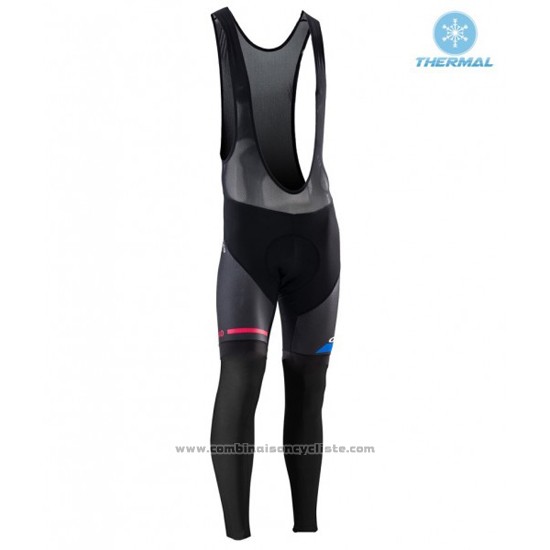 2017 Maillot Cyclisme Orbea Noir et Bleu Manches Longues et Cuissard