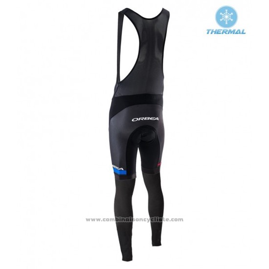 2017 Maillot Cyclisme Orbea Noir et Bleu Manches Longues et Cuissard