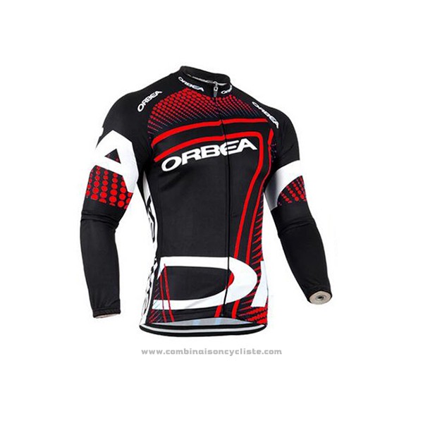 2017 Maillot Cyclisme Orbea Rouge et Noir Manches Longues et Cuissard
