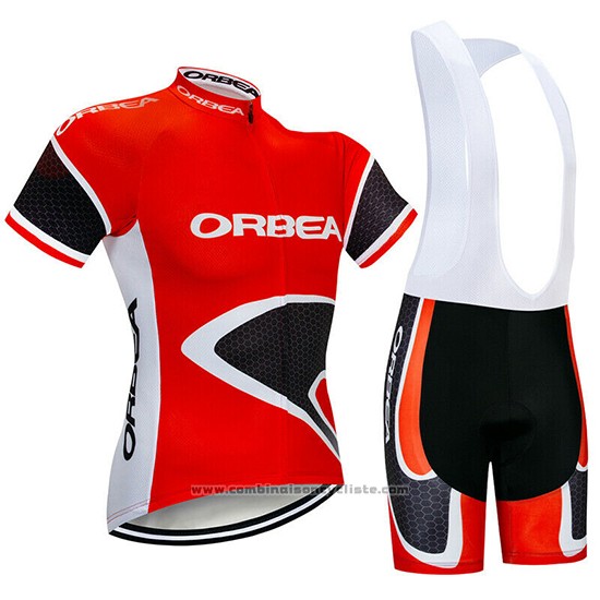 2019 Maillot Cyclisme Orbea Rouge Noir Manches Courtes et Cuissard