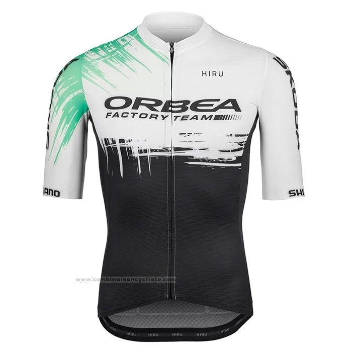 2021 Maillot Cyclisme Orbea Blanc Noir Manches Courtes et Cuissard