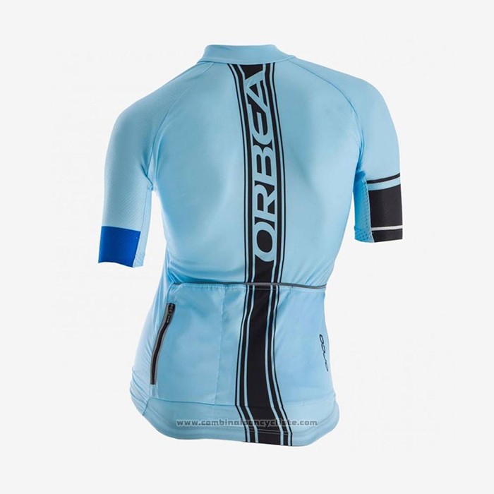 2021 Maillot Cyclisme Orbea Bleu Clair Manches Courtes et Cuissard