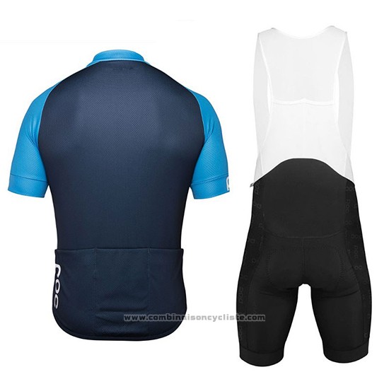 2018 Maillot Cyclisme POC Essential XC Bleu Manches Courtes et Cuissard