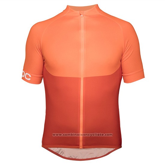 2018 Maillot Cyclisme POC Orange Manches Courtes et Cuissard