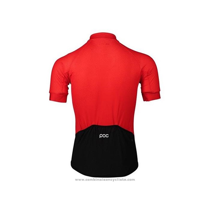2020 Maillot Cyclisme POC Rouge Noir Manches Courtes et Cuissard