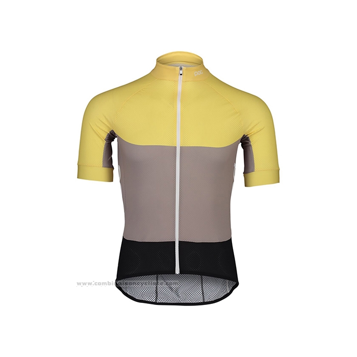 2021 Maillot Cyclisme POC Jaune Manches Courtes et Cuissard