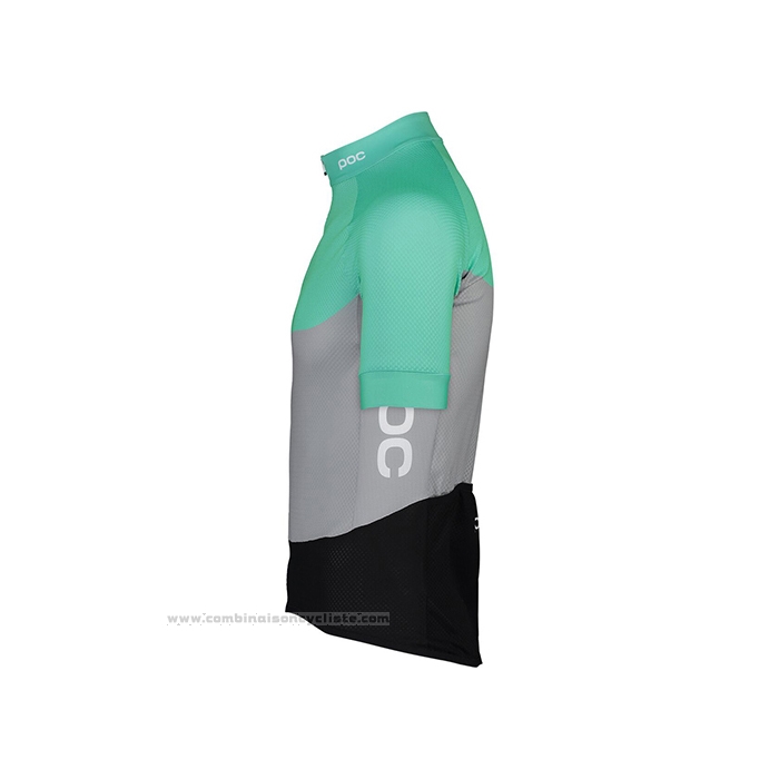 2021 Maillot Cyclisme POC Vert Manches Courtes et Cuissard
