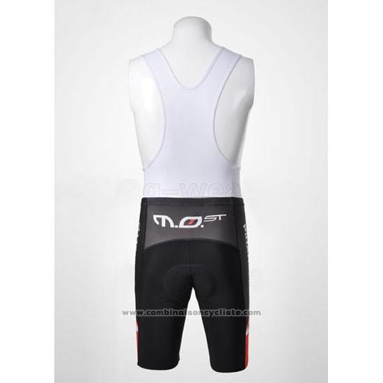 2010 Maillot Cyclisme Pinarello Noir et Rouge Manches Courtes et Cuissard